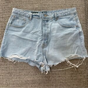 Wild Fable Blue High-Waisted Distressed Jean Shorts